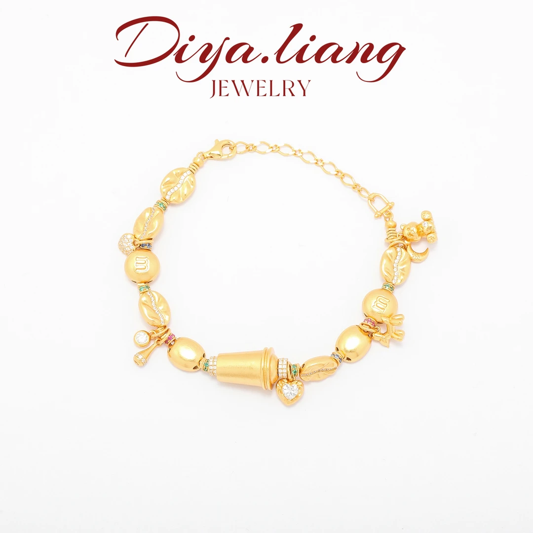 925银手链 梁雅帝新品【MM豆星巴杯动物城】设计款气质纯银手链