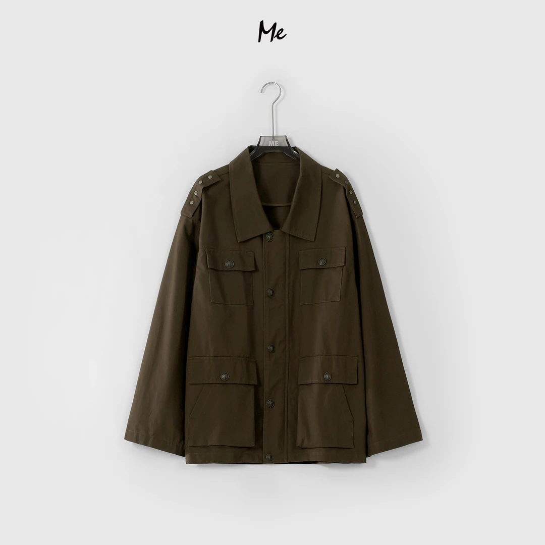 ME【古巴猎装夹克】轻奢极简时尚百搭休闲宽松外套MEQA0187