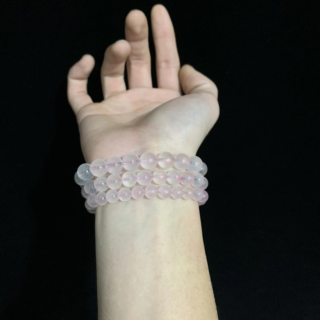 透体星光粉女士礼物手串货号971多样性发其一