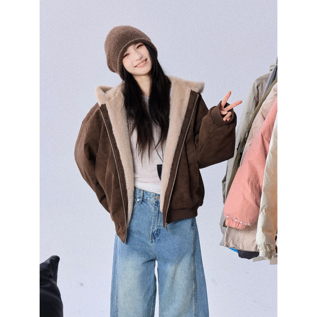 HUOHUO美式冬季座山雕加厚连帽棉衣棉服M1044