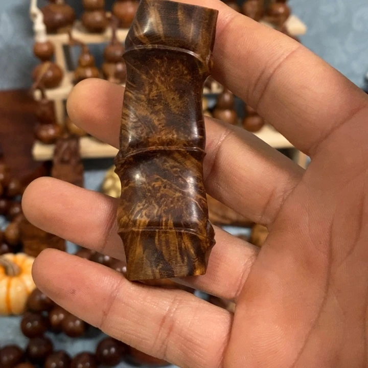 木静*麻梨疙瘩手工雕刻竹节