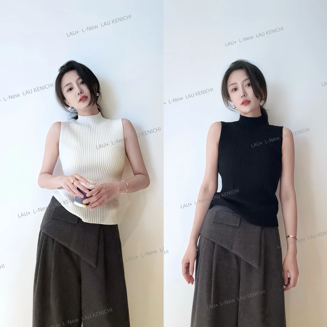 LAU+“无袖”极细美丽诺羊毛 显瘦 修身 设计师潮牌新款女装 百搭