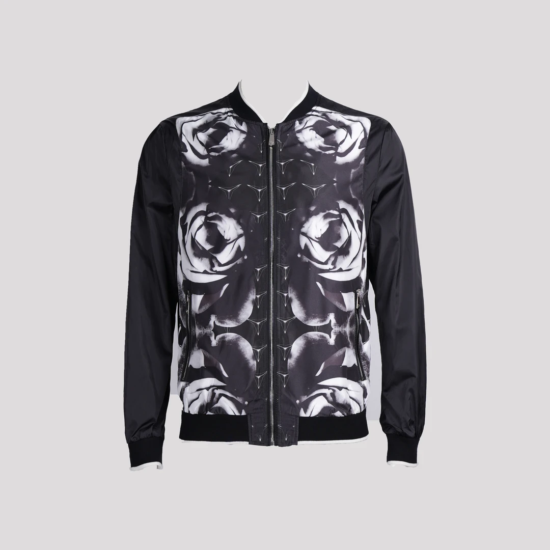 F&M新品潮牌男士棒球领时尚印花休闲夹克外套