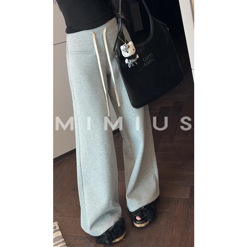 【mimius】喵喵 首推神裤！抽绳宽松慵懒垂感百搭休闲阔腿裤 G09132