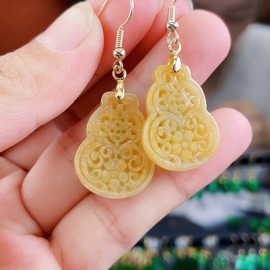 翡翠未镶嵌耳饰饰品