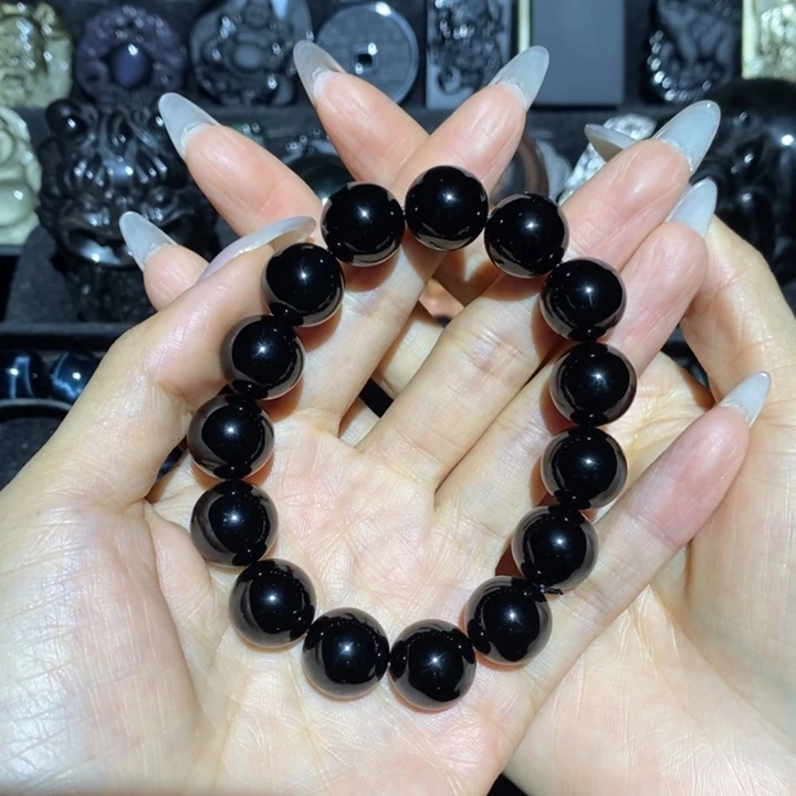 黑曜岩手链未镶嵌V****o