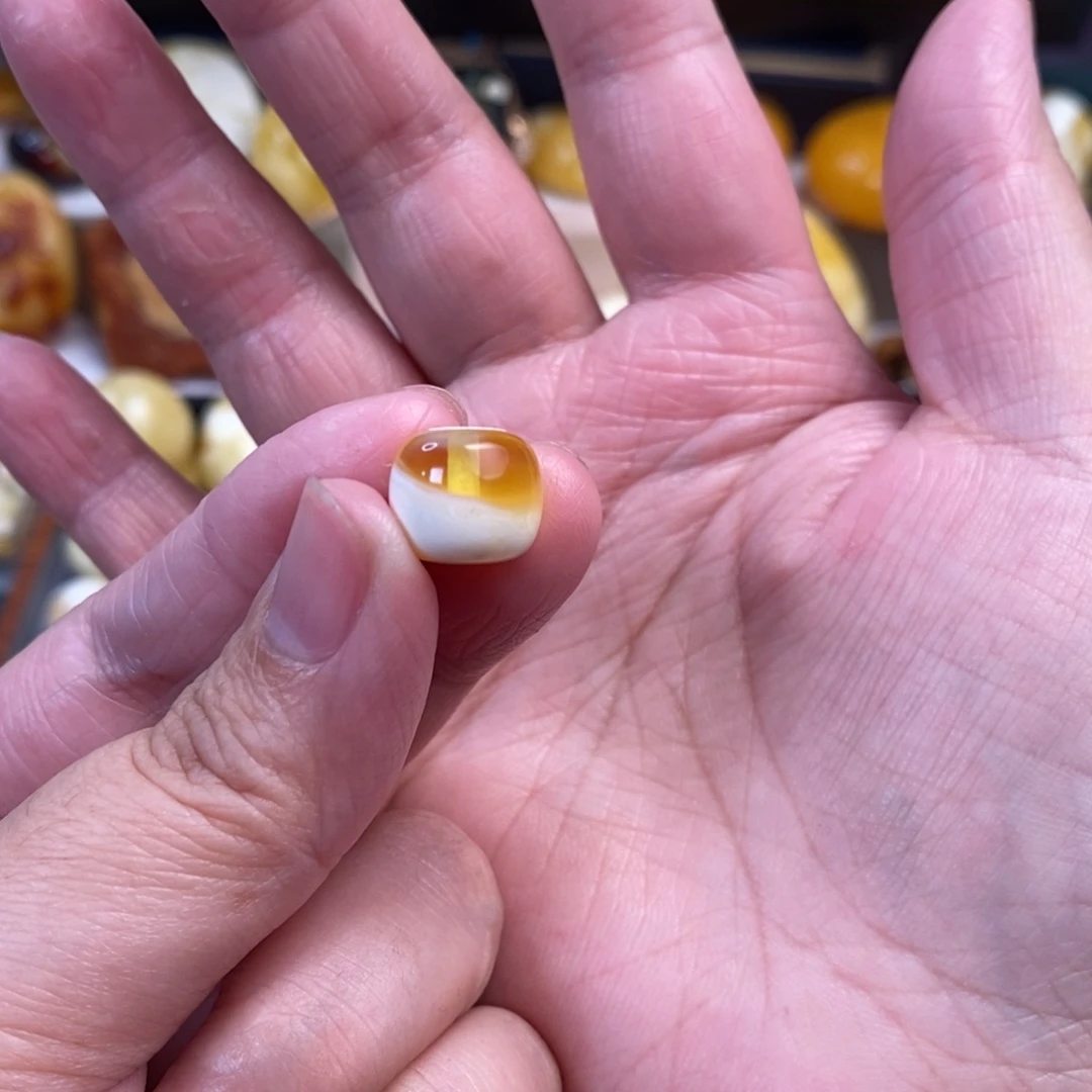 未镶嵌琥珀裸石聚宝盆老型单珠11.7