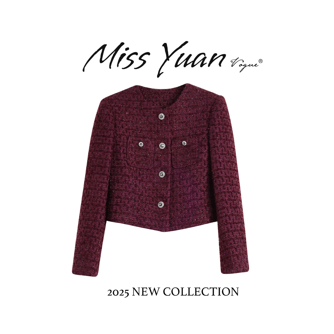 M.Y媛总 新款高级感洋气小香风短款圆领小外套女装OK0589