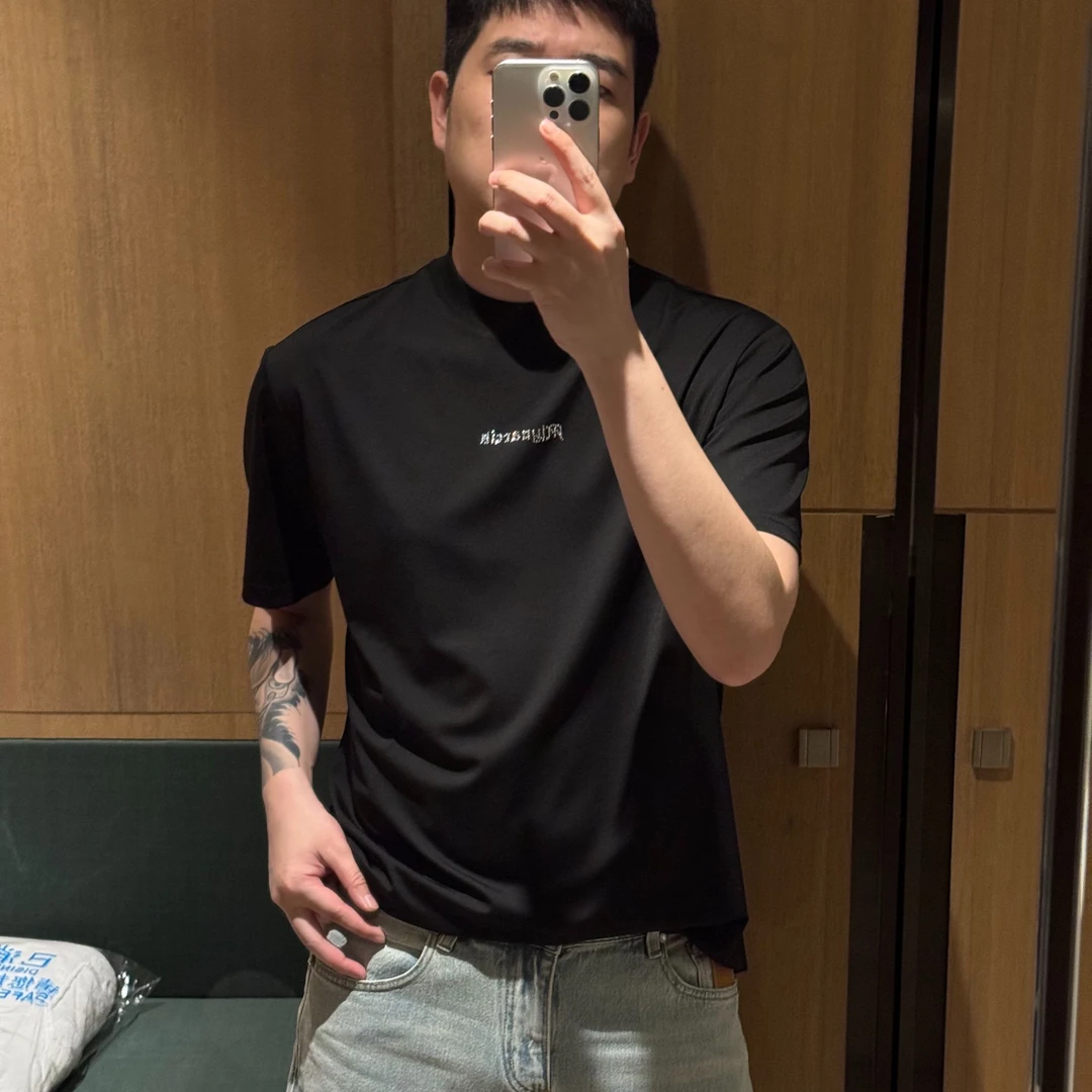 【诺可精选】清凉夏日系列桑蚕丝烫钻图案圆领T恤 WYG9597