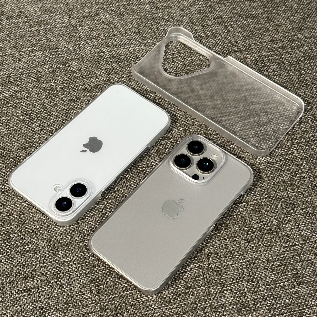 雅天立无边框PC磨砂硬壳适用苹果16promax手机壳华为oppo小米vivo