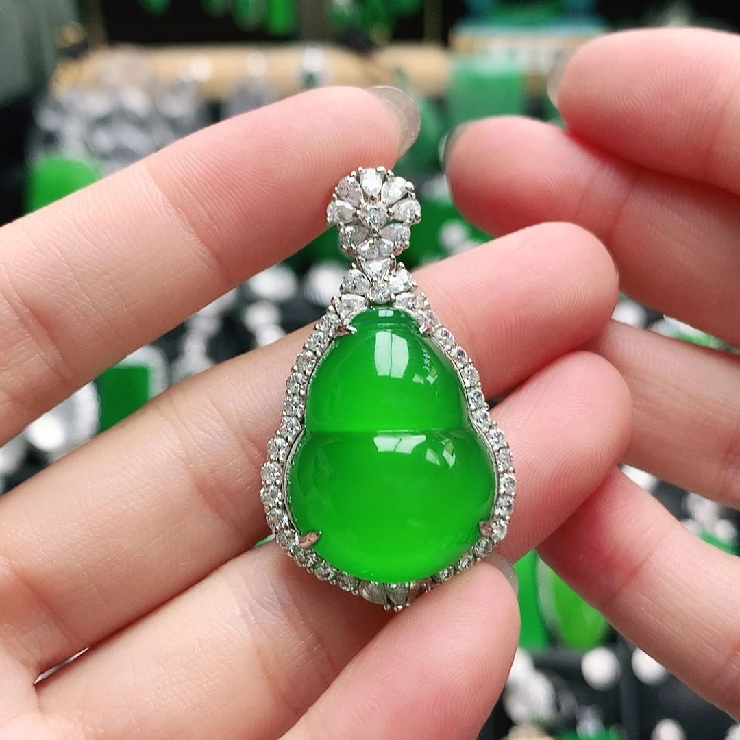玛瑙/玉髓银S925镶嵌吊坠