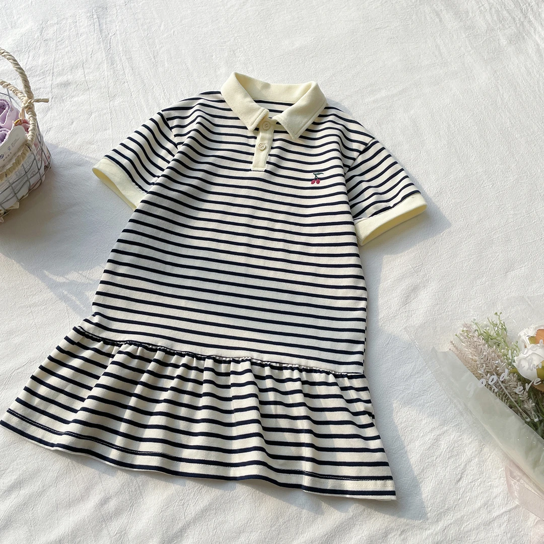 【幼棉光年】夏款女童条纹舒适时尚连衣裙525160