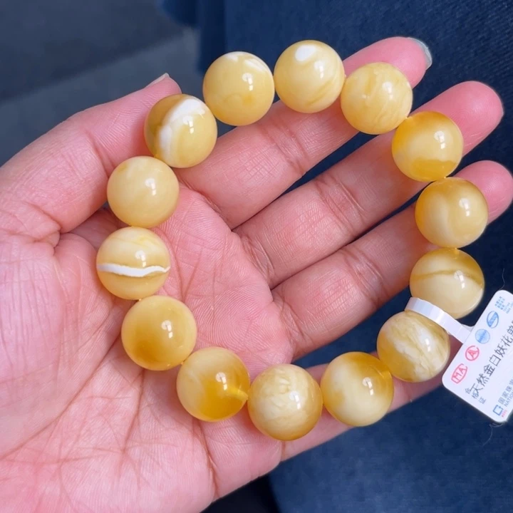 琥珀未镶嵌珠宝奇石M157号15+金白妖花