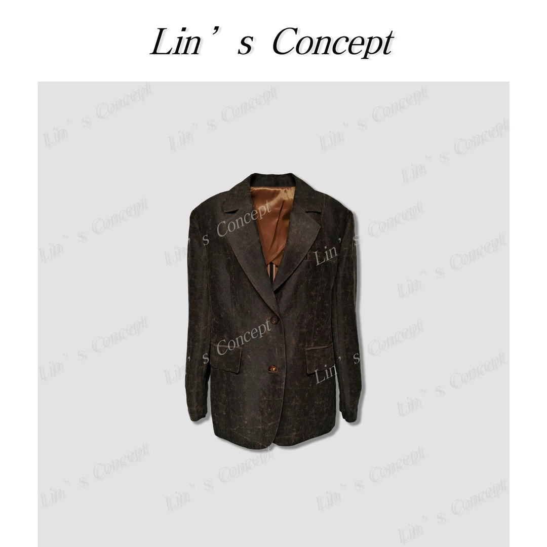 【Lin's concept】设计师款龟裂纹西装外套 FL071