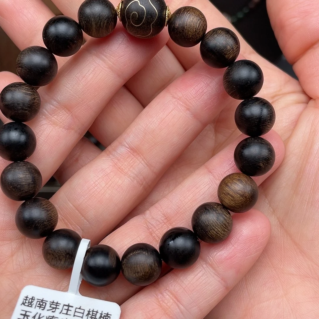 沉香手串越南芽庄白棋1.0瘤疤