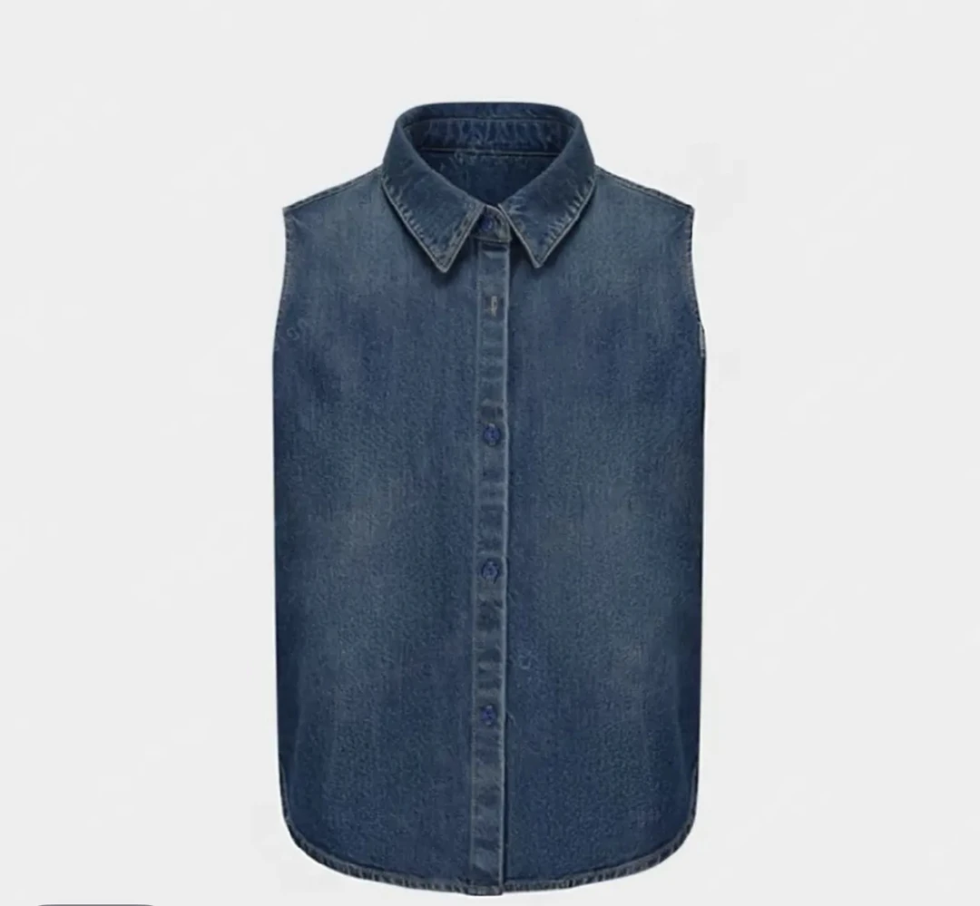 【H Y】出街牛仔无袖衫 T6303