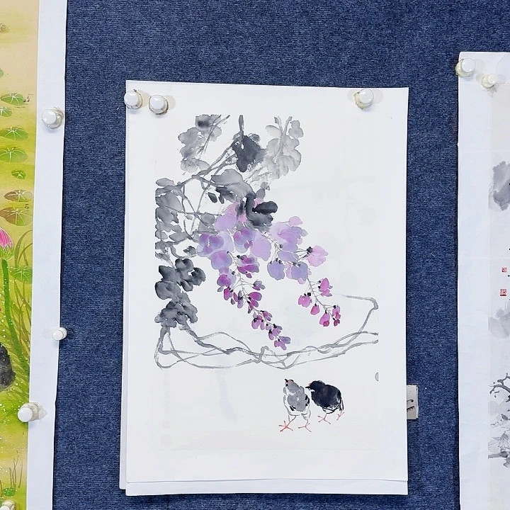国画国画花鸟画作品