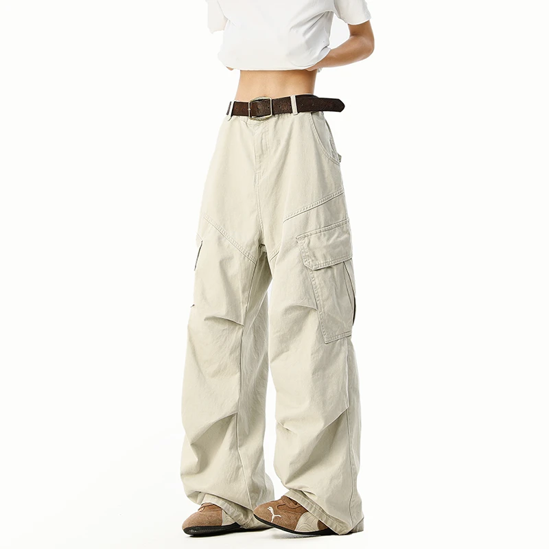 美式复古纯棉工装裤男春季cleanfit日系潮牌休闲拖地裤子男生百搭