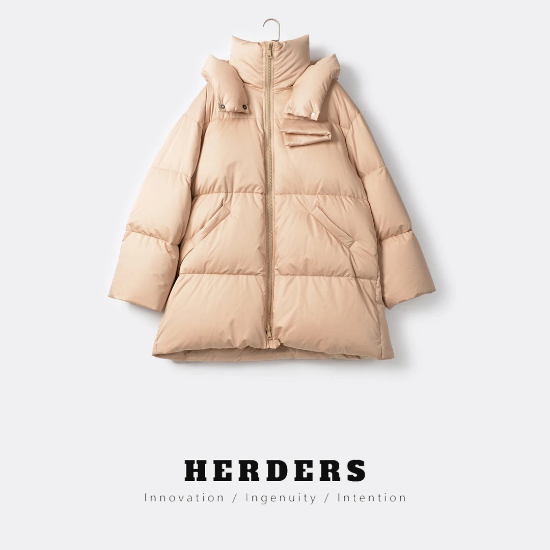 HERDERS中长款高奢蓬松软糯鹅绒服30785