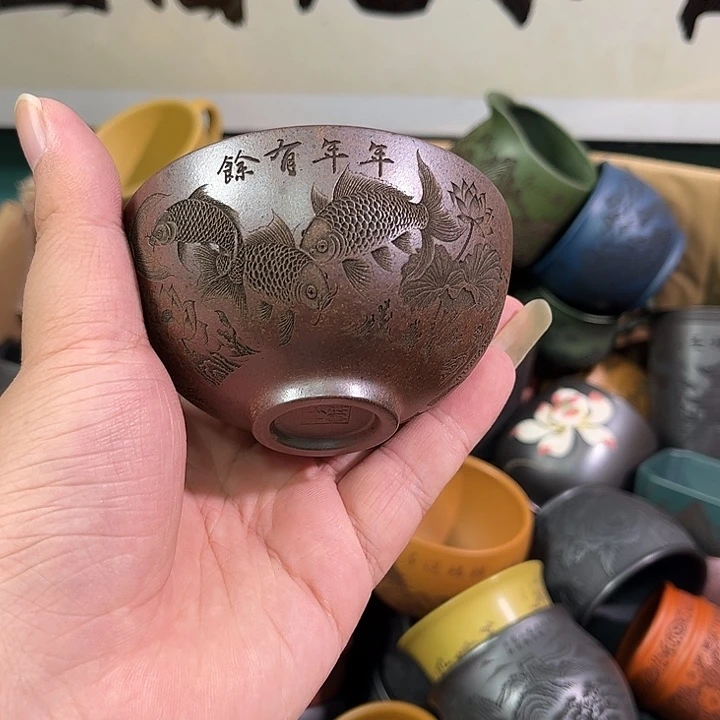 茶杯紫砂全手工紫砂主人杯
