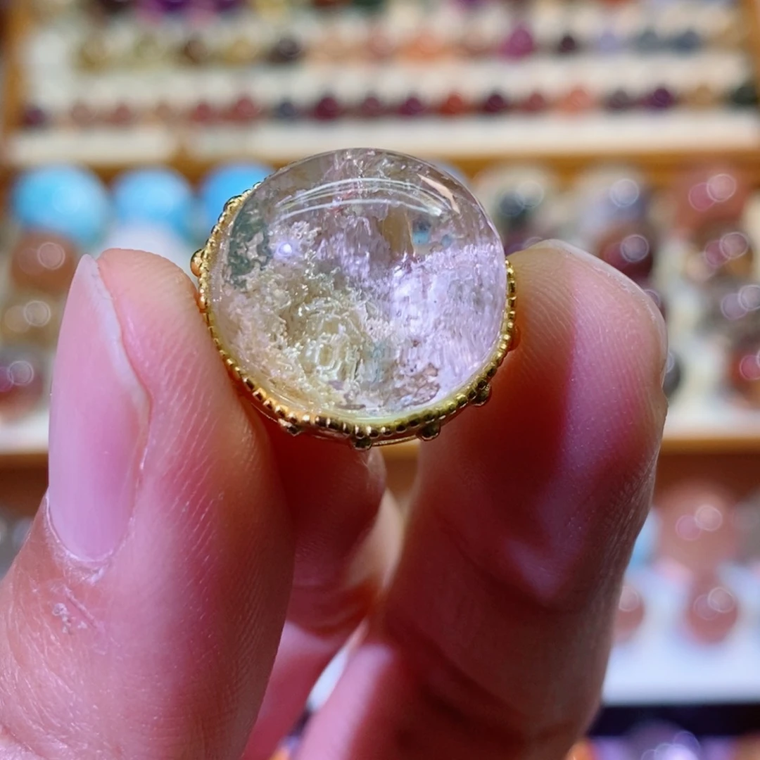 银S925镶嵌珠宝半成品水晶