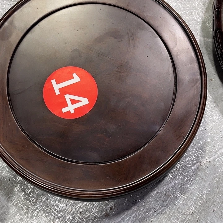 汝***平红木底座工艺品紫砂红木底座工艺品20公分旋转