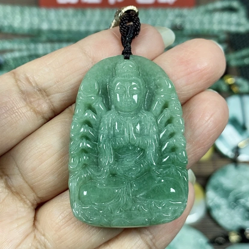 【闪购商品】翡翠颈饰未镶嵌玉吊坠翡翠玉千手观音