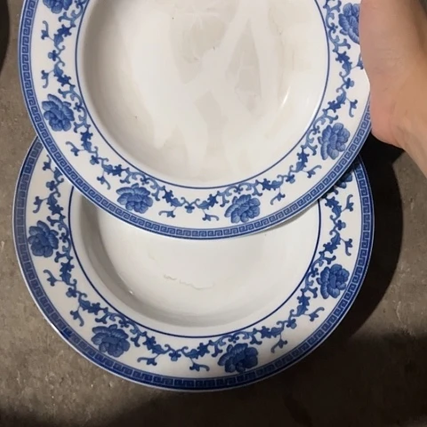 陶瓷8寸深盘两个老底