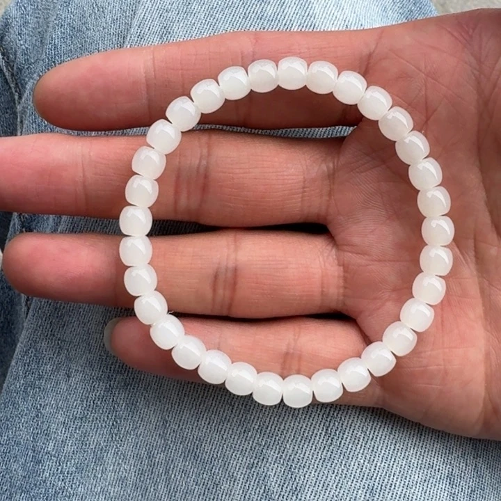手链未镶嵌和田玉（白玉）