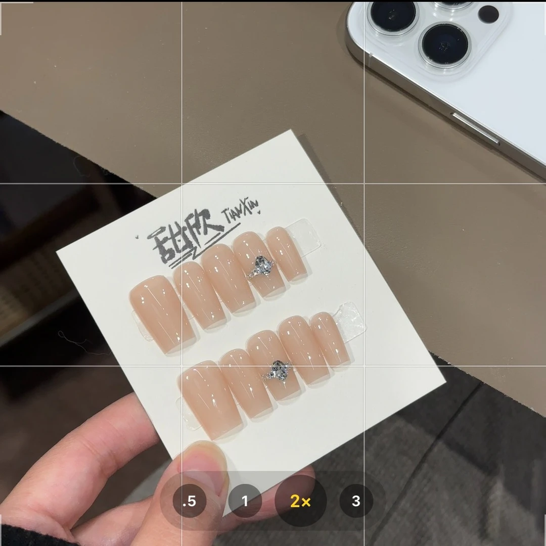 <钻戒> 甜欣纯手工光疗穿戴甲 全华纯手工穿戴甲