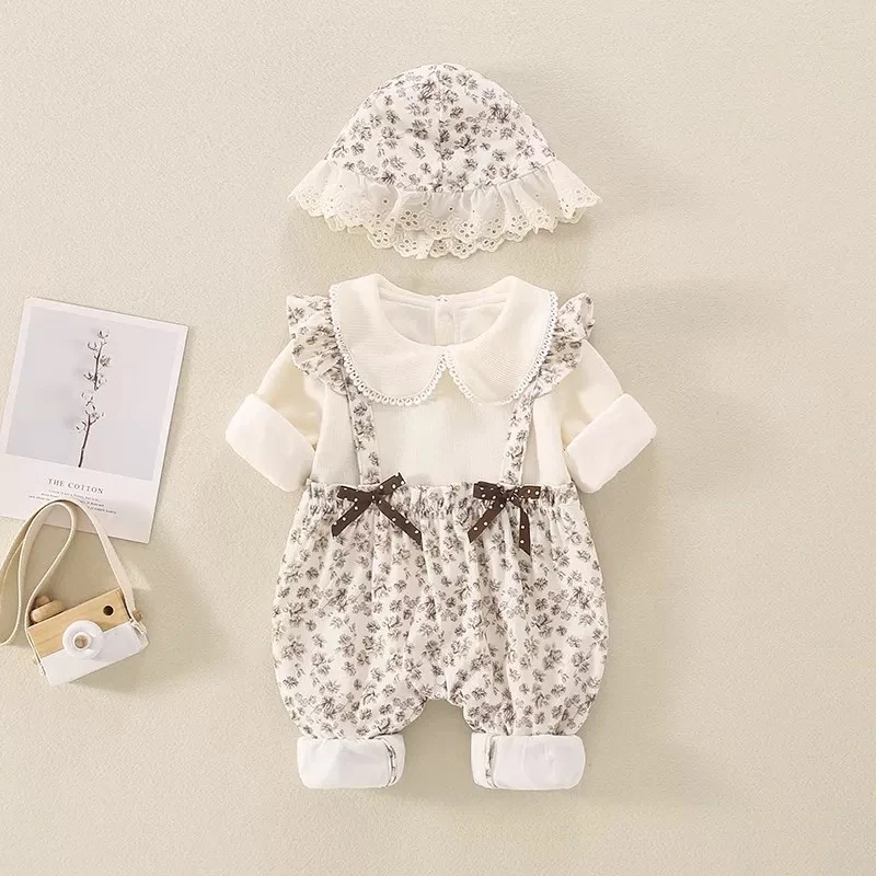 x【优选】婴儿衣服公主百天新生儿连体衣宝宝长袖春秋外出服sy