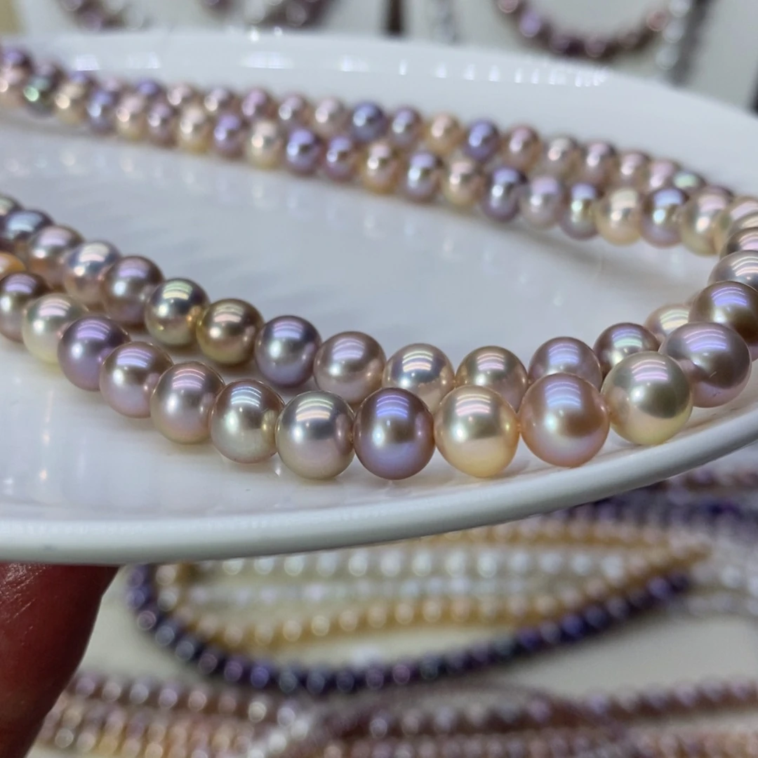 淡水珍珠项链银S925镶嵌陈***哈