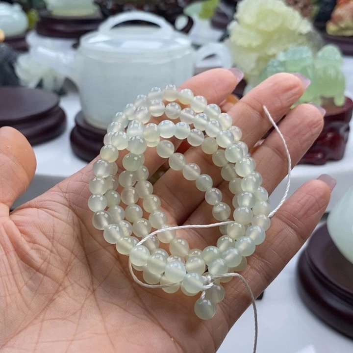 蛇纹石玉未镶嵌四大名玉手串鲲**