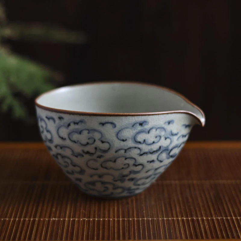 【慕白茶集】朴云堂-宽肚祥云公道杯(200ml)（朴公道0004）