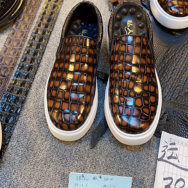 牛皮（革）皮鞋码数39黄色微瑕