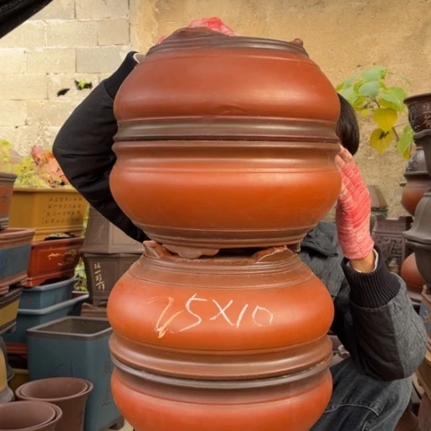 紫砂花盆特价包邮送盒