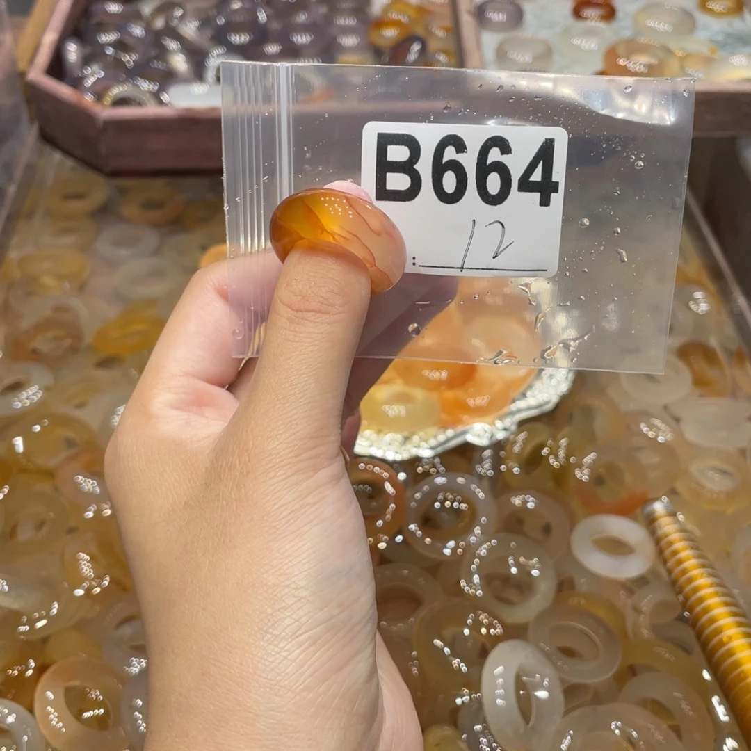 玛瑙/玉髓未镶嵌戒指664