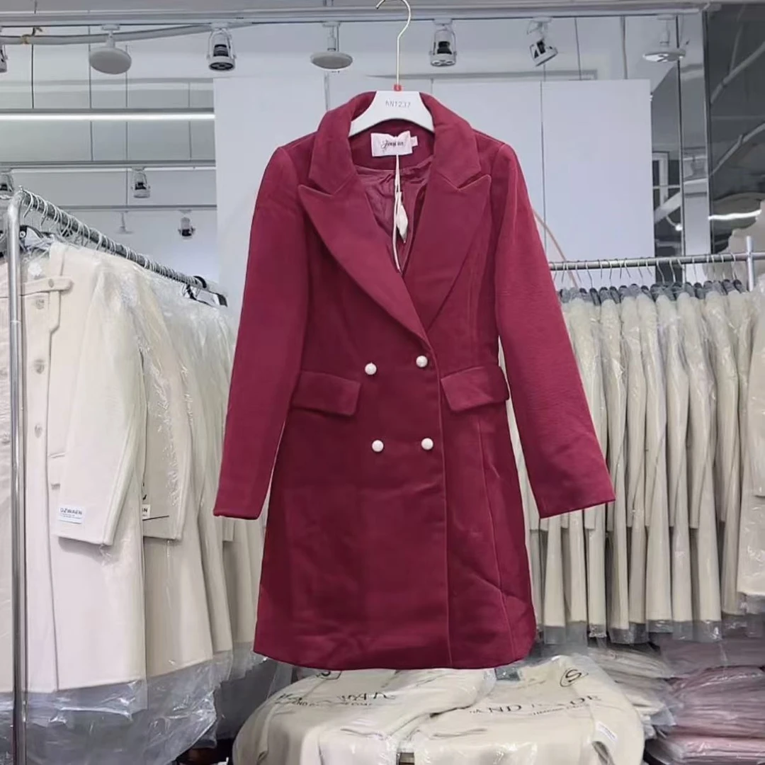 NN1237-时尚女装设计感毛呢外套法式气质显瘦洋气百搭