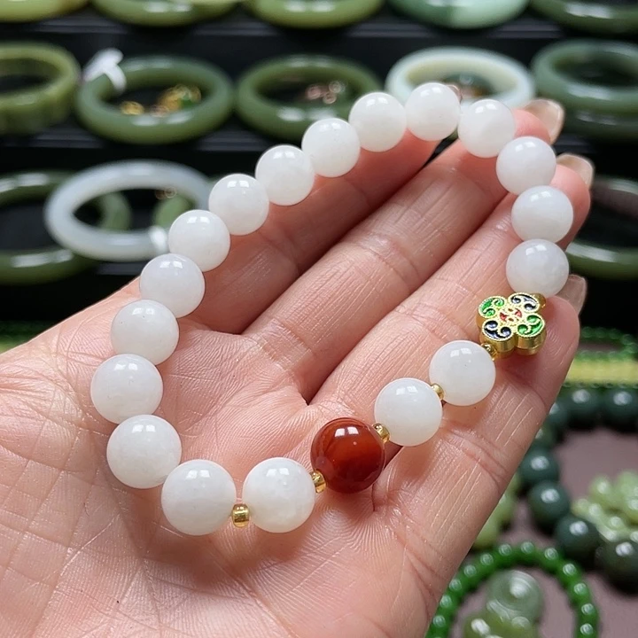 和田玉未镶嵌手链