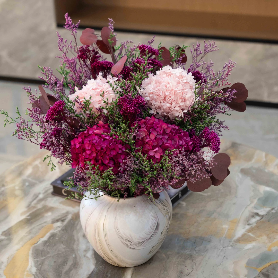 【花洛】餐桌茶几中式新中式干花永生花家居装饰摆件