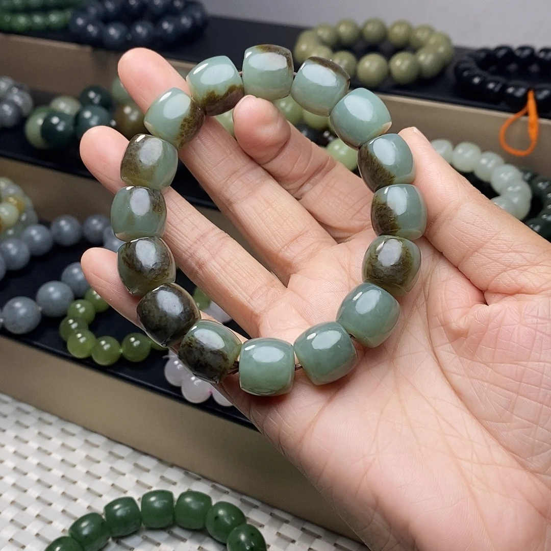 和田玉未镶嵌手链卡14