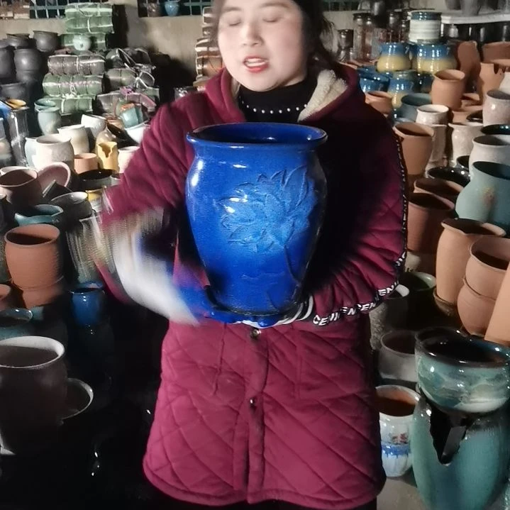 红陶口20高20瑕疵底裂