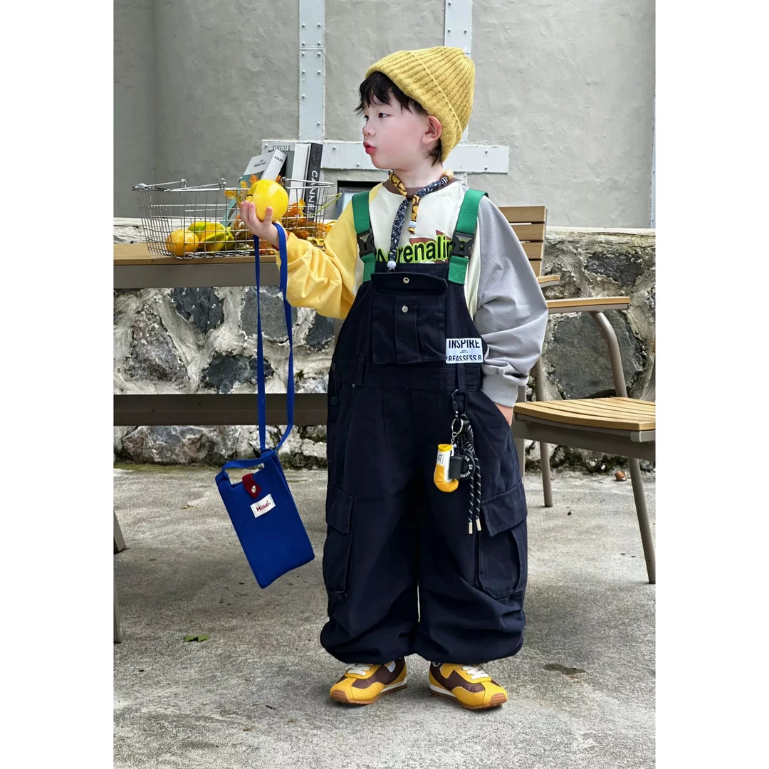 kb8818 8819 | 秋季儿童韩版 卫衣工装背带裤来啦 必买款！