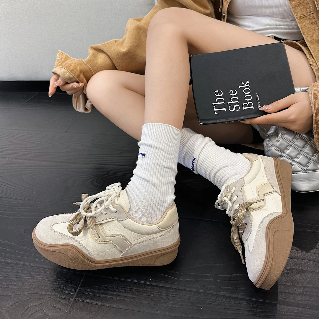 糖果色芭蕾德训鞋2025新款复古时尚运动休闲鞋透气女鞋韩版84532