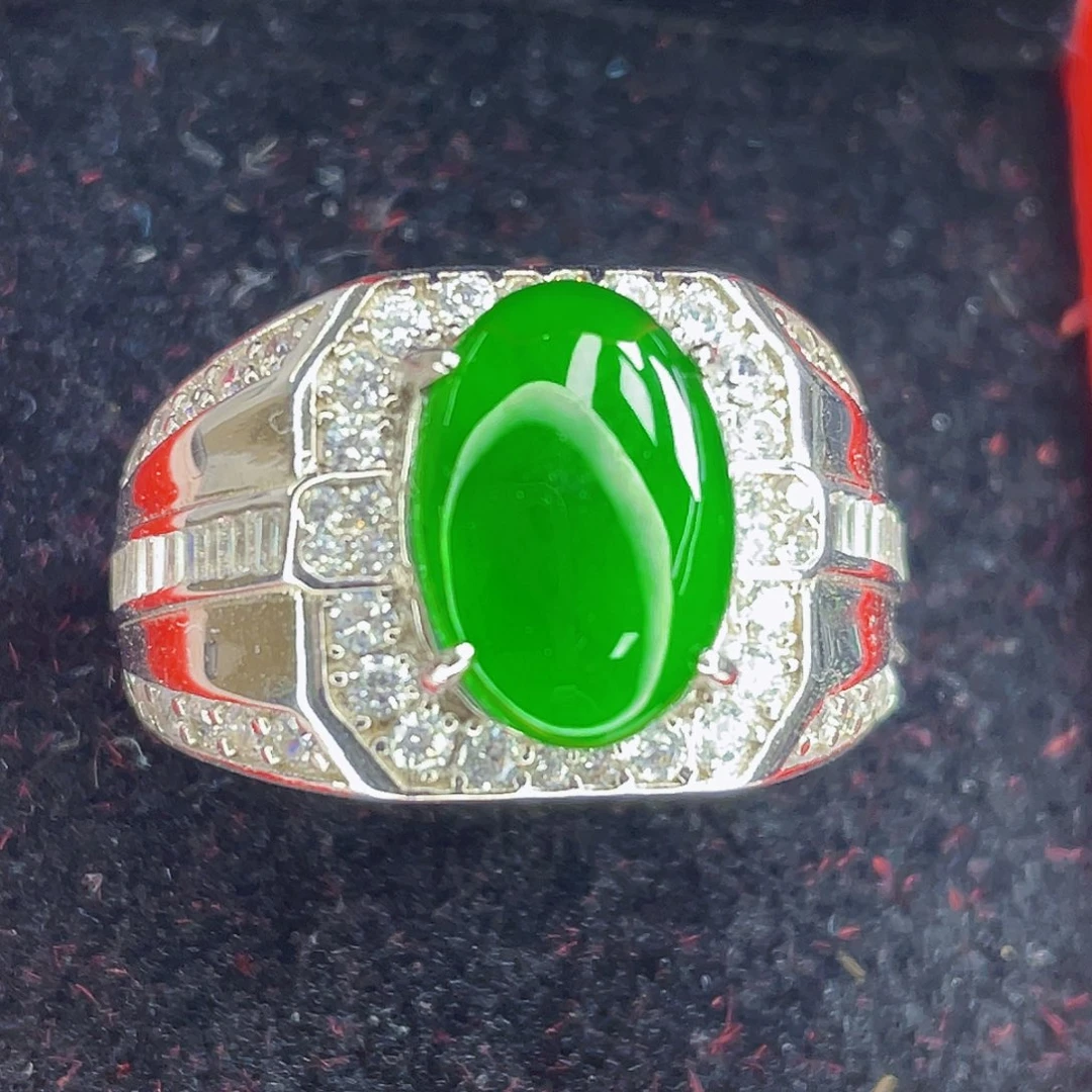 翡翠吊坠(不含链)银S925镶嵌