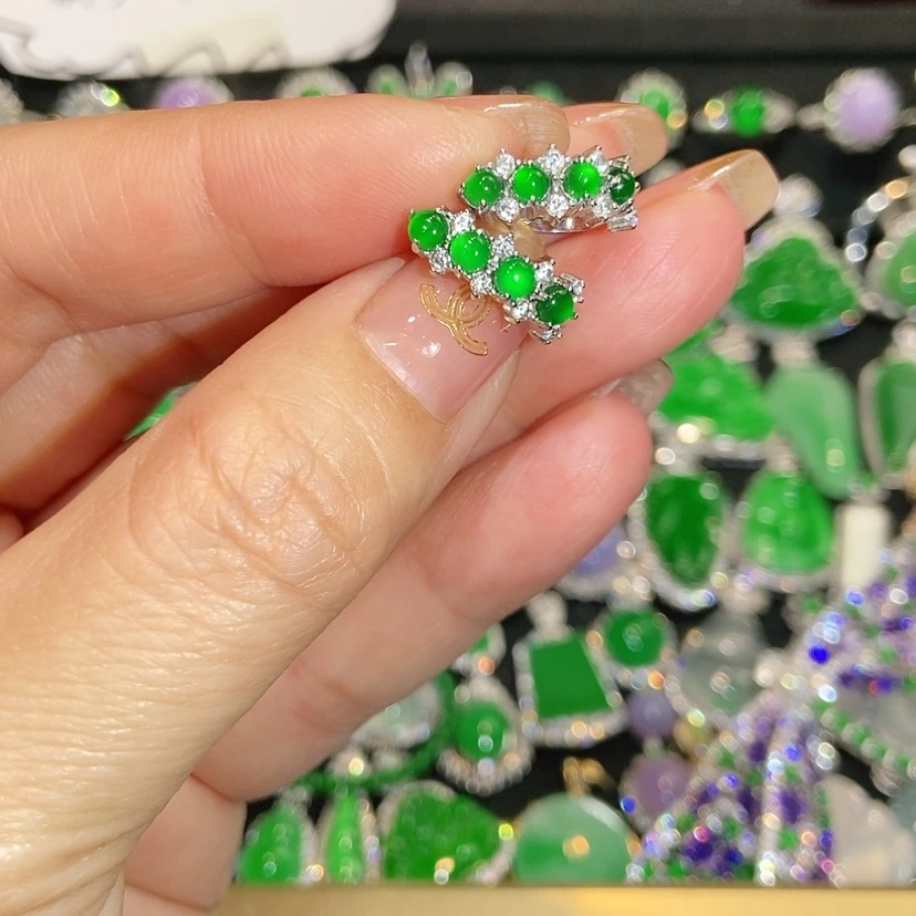 【闪购商品】翡翠未镶嵌耳饰天然翡翠