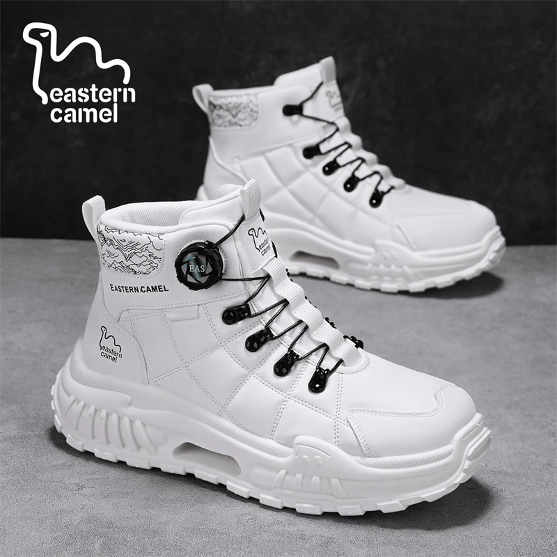 东方骆驼爆款男鞋2025秋冬新款软底户外运动鞋防水懒人旋钮休闲鞋