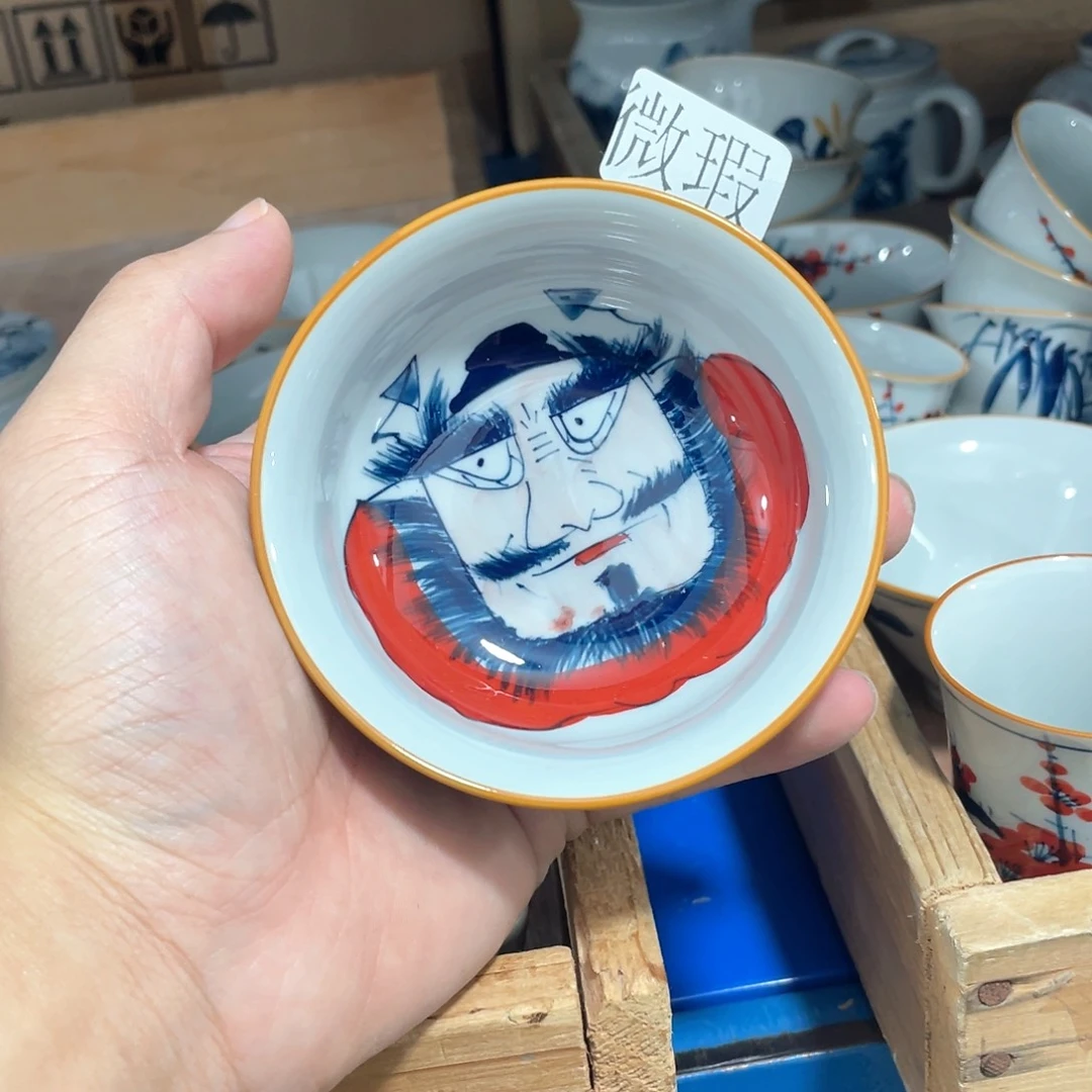 釉下手绘茶具微瑕
