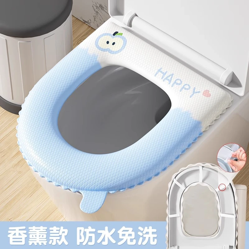 代发2025新款防水免洗大号绑带式特厚四季通用苹果花香香薰马桶垫