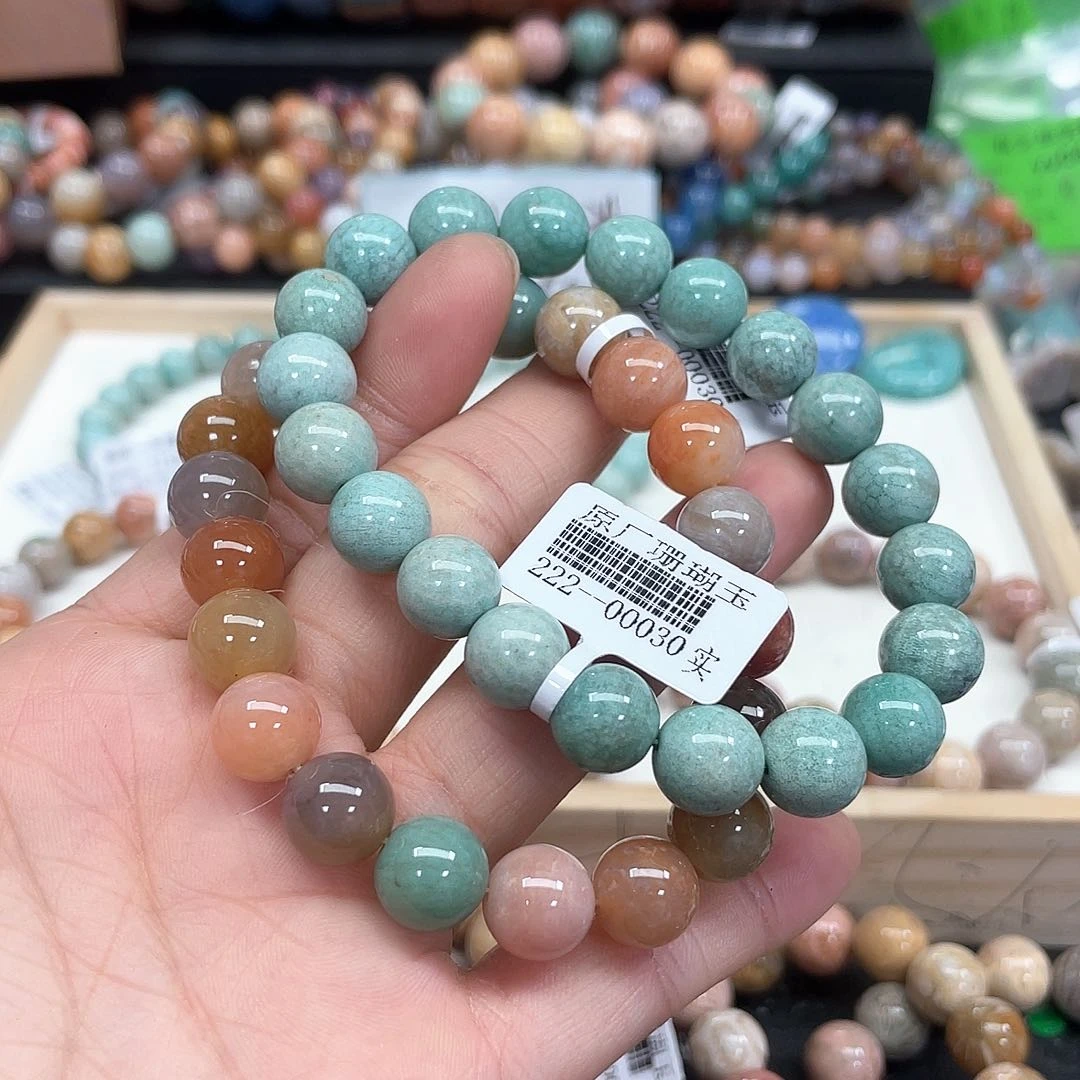 硅化珊瑚（珊瑚玉）手串未镶嵌果992